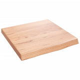 NNEVL Bathroom Countertop Light Brown 40x40x4 cm Treated Solid Wood
