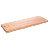 NNEVL Bathroom Countertop Light Brown 80x30x4 cm Treated Solid Wood