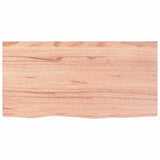 NNEVL Bathroom Countertop Light Brown 80x40x2 cm Treated Solid Wood