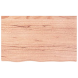 NNEVL Bathroom Countertop Light Brown 80x50x6 cm Treated Solid Wood