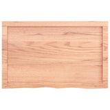 NNEVL Bathroom Countertop Light Brown 80x50x6 cm Treated Solid Wood