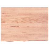 NNEVL Bathroom Countertop Light Brown 80x60x4 cm Treated Solid Wood