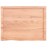 NNEVL Bathroom Countertop Light Brown 80x60x4 cm Treated Solid Wood