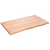 NNEVL Bathroom Countertop Light Brown 100x60x4 cm Treated Solid Wood