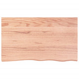 NNEVL Bathroom Countertop Light Brown 100x60x4 cm Treated Solid Wood