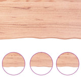 NNEVL Bathroom Countertop Light Brown 100x60x4 cm Treated Solid Wood