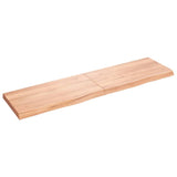 NNEVL Bathroom Countertop Light Brown 120x30x4 cm Treated Solid Wood