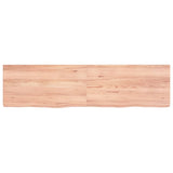 NNEVL Bathroom Countertop Light Brown 120x30x4 cm Treated Solid Wood