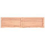 NNEVL Bathroom Countertop Light Brown 120x30x4 cm Treated Solid Wood