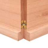 NNEVL Bathroom Countertop Light Brown 120x30x4 cm Treated Solid Wood
