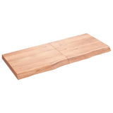 NNEVL Bathroom Countertop Light Brown 120x50x6 cm Treated Solid Wood
