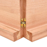 NNEVL Bathroom Countertop Light Brown 120x50x6 cm Treated Solid Wood