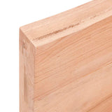 NNEVL Bathroom Countertop Light Brown 120x50x6 cm Treated Solid Wood