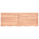 NNEVL Bathroom Countertop Light Brown 140x50x4 cm Treated Solid Wood