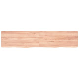 NNEVL Bathroom Countertop Light Brown 180x40x4 cm Treated Solid Wood