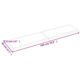 NNEVL Bathroom Countertop Light Brown 180x40x4 cm Treated Solid Wood