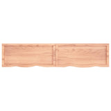 NNEVL Bathroom Countertop Light Brown 180x40x4 cm Treated Solid Wood