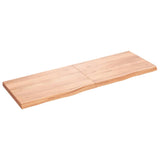 NNEVL Bathroom Countertop Light Brown 180x60x6 cm Treated Solid Wood