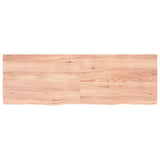NNEVL Bathroom Countertop Light Brown 180x60x6 cm Treated Solid Wood