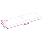 NNEVL Bathroom Countertop Light Brown 180x60x6 cm Treated Solid Wood