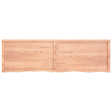 NNEVL Bathroom Countertop Light Brown 200x60x4 cm Treated Solid Wood