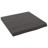 NNEVL Bathroom Countertop Dark Grey 40x40x4 cm Treated Solid Wood