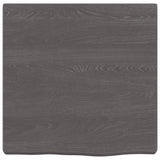 NNEVL Bathroom Countertop Dark Grey 40x40x4 cm Treated Solid Wood