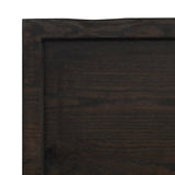 NNEVL Bathroom Countertop Dark Grey 40x40x4 cm Treated Solid Wood