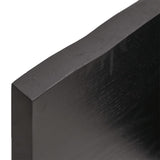 NNEVL Bathroom Countertop Dark Grey 40x40x4 cm Treated Solid Wood