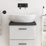 NNEVL Bathroom Countertop Dark Grey 40x40x4 cm Treated Solid Wood