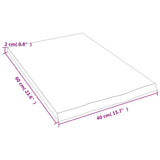 NNEVL Bathroom Countertop Dark Grey 40x60x2 cm Treated Solid Wood