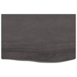 NNEVL Bathroom Countertop Dark Grey 60x40x4 cm Treated Solid Wood