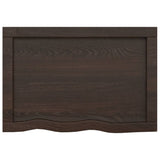 NNEVL Bathroom Countertop Dark Grey 60x40x4 cm Treated Solid Wood