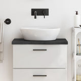 NNEVL Bathroom Countertop Dark Grey 60x40x4 cm Treated Solid Wood