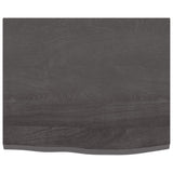 NNEVL Bathroom Countertop Dark Grey 60x50x2 cm Treated Solid Wood