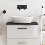 NNEVL Bathroom Countertop Dark Grey 60x50x2 cm Treated Solid Wood
