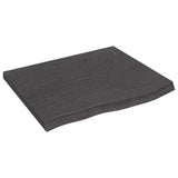 NNEVL Bathroom Countertop Dark Grey 60x50x4 cm Treated Solid Wood