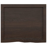 NNEVL Bathroom Countertop Dark Grey 60x50x4 cm Treated Solid Wood
