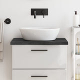 NNEVL Bathroom Countertop Dark Grey 60x50x4 cm Treated Solid Wood