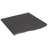 NNEVL Bathroom Countertop Dark Grey 60x60x2 cm Treated Solid Wood