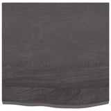 NNEVL Bathroom Countertop Dark Grey 60x60x2 cm Treated Solid Wood