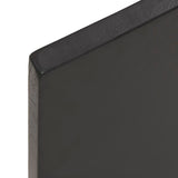 NNEVL Bathroom Countertop Dark Grey 60x60x2 cm Treated Solid Wood