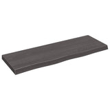 NNEVL Bathroom Countertop Dark Grey 80x30x4 cm Treated Solid Wood