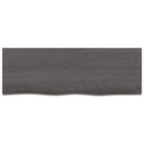 NNEVL Bathroom Countertop Dark Grey 80x30x4 cm Treated Solid Wood