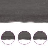 NNEVL Bathroom Countertop Dark Grey 80x30x4 cm Treated Solid Wood