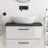 NNEVL Bathroom Countertop Dark Grey 80x30x4 cm Treated Solid Wood