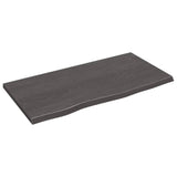 NNEVL Bathroom Countertop Dark Grey 80x40x2 cm Treated Solid Wood