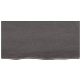 NNEVL Bathroom Countertop Dark Grey 80x40x2 cm Treated Solid Wood