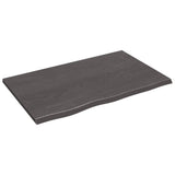 NNEVL Bathroom Countertop Dark Grey 80x50x2 cm Treated Solid Wood