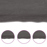 NNEVL Bathroom Countertop Dark Grey 80x50x2 cm Treated Solid Wood